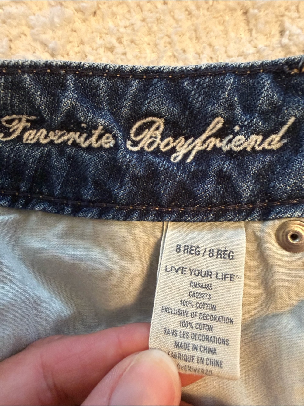 American Eagle Outfitters Women’s Boyfriend Jeans - Dark Blue Wash Y2K - Picture 6 of 8